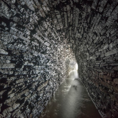 SuS Trockenmauer im Gegenlicht